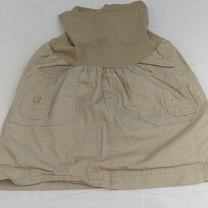 Motherhood maternity khaki full panel skirt small